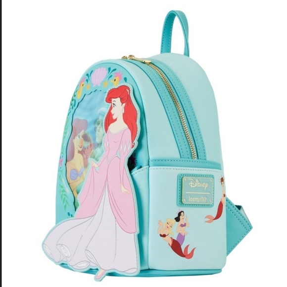 NWT Loungefly Disney The Little Mermaid Princess Lenticular Mini Backpack - Picture 4 of 11